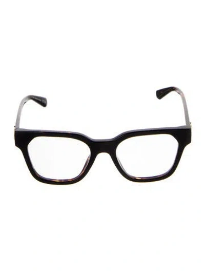 Pre-owned Off-white Square Eyeglasses In Brown