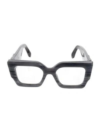 Pre-owned Off-white Square Eyeglasses In Grey