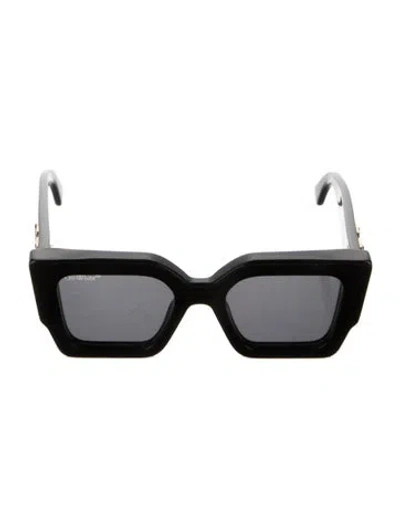 Pre-owned Off-white Square Tinted Sunglasses In Black