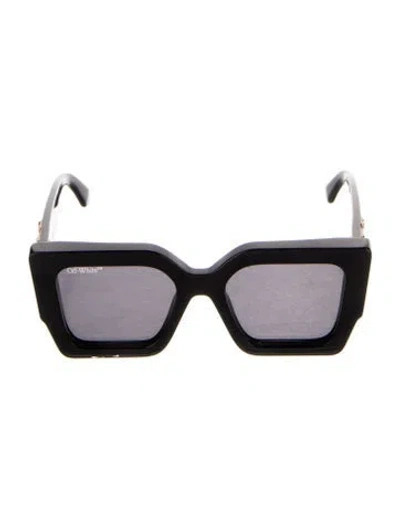 Pre-owned Off-white Square Tinted Sunglasses In Black