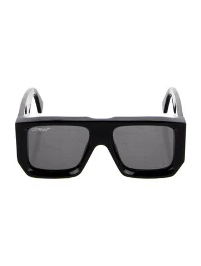 Pre-owned Off-white Square Tinted Sunglasses In Black