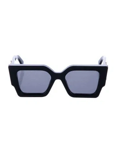 Pre-owned Off-white Square Tinted Sunglasses In Black