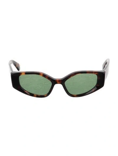 Pre-owned Off-white Square Tinted Sunglasses In Brown