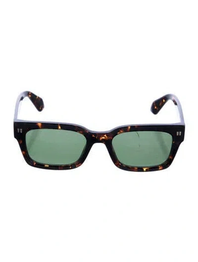 Pre-owned Off-white Square Tinted Sunglasses In Brown