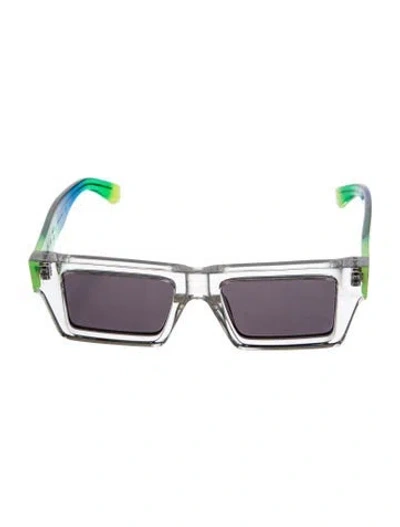 Pre-owned Off-white Square Tinted Sunglasses In Transparent