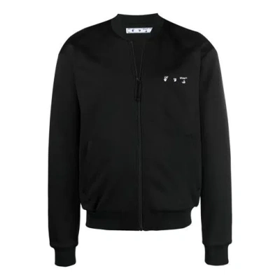 Off-white Ss21 Logo Zipper Long Sleeves Jacket Version Black