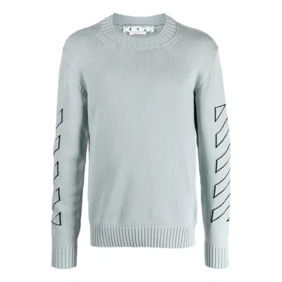Off-white Ss23 Intarsia Sweater In Blue