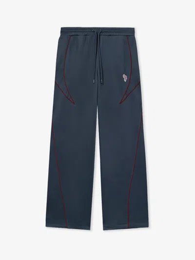 Off-white Staff Script Relaxed Slouchy Track Pants In Animal Print