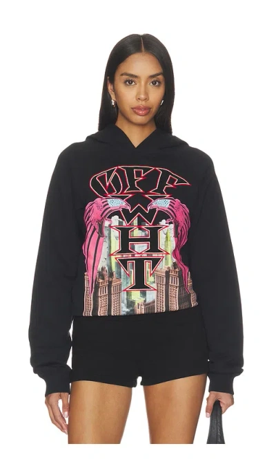 Off-white Starcity Raglan Hoodie In Black