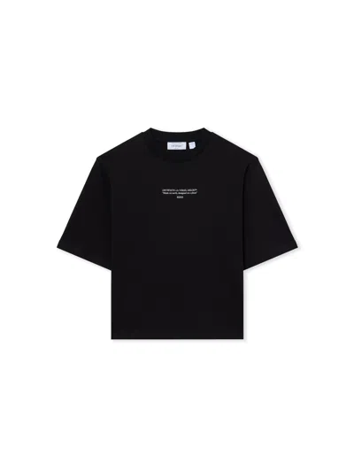 Off-white Statement Boxy Tee In Black-white