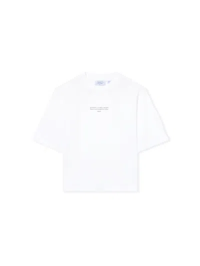 Off-white Statement Boxy Tee In White-black
