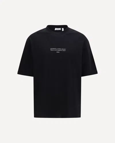 Off-white T-shirt Con Logo In Black