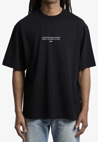 Off-white Off White Statement Skate T-shirt In Black