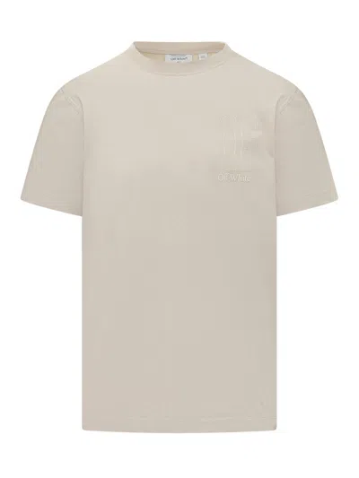 Off-white Stencil Graphic T-shirt In Neutral
