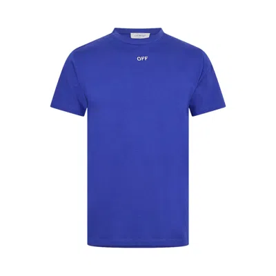 Pre-owned Off-white Stitch Slim T-shirt 'blue/white' | Men's Size M