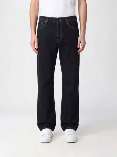 Off-white Straight Fit Five-pocket Cotton Denim Jeans In Black