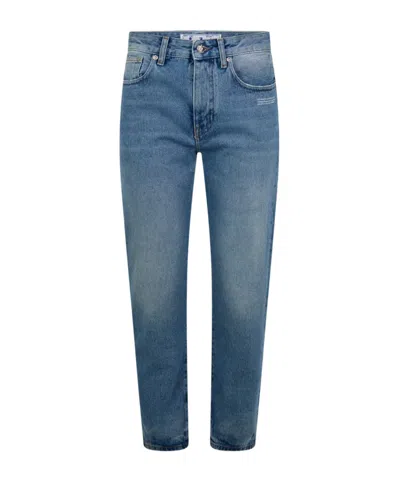 Off-white Straight Jeans In Blue