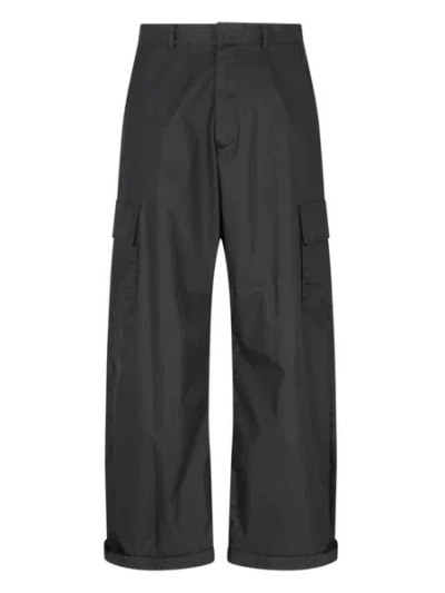 Off-white Straight Leg Off White Trousers In Black