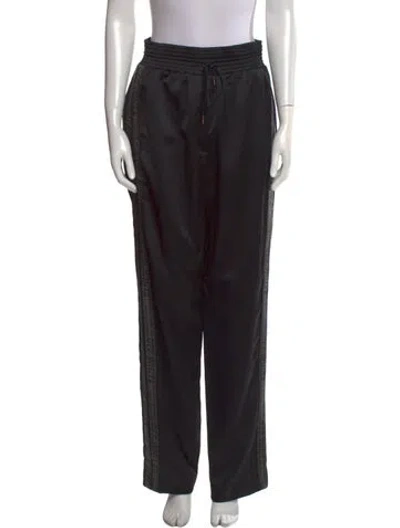 Pre-owned Off-white Straight Leg Pants In Black