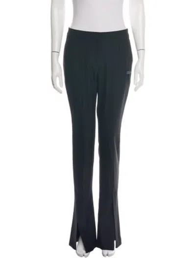Pre-owned Off-white Straight Leg Pants In Black
