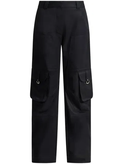 Off-white Straight-leg Cotton Cargo Trousers In Black