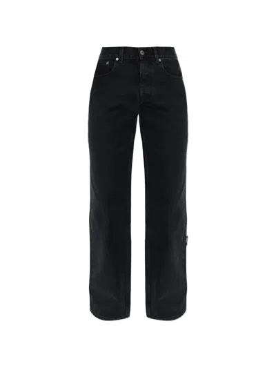 Off-white Straight-leg Jeans In Black
