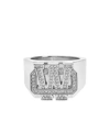 Off-white Strass-embellished Arrow Ring In Transparent