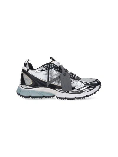 Off-white Street-ready Contrast-trim Sneakers In Gray