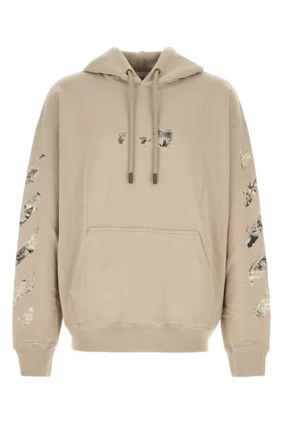 Off-white String Sweatshirt In Brown