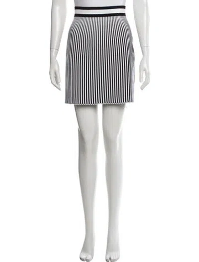 Pre-owned Off-white Striped Mini Skirt In Black