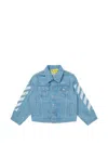 Off-white Stripes Denim Jacket In Blue