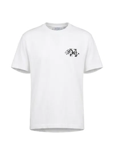 Off-white `stroke 2 Arrow Skate` T-shirt In White