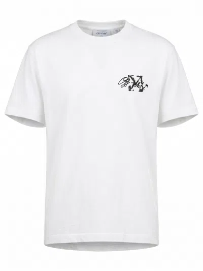 Off-white Stroke 2 Arrow Skate Crew-neck T-shirt In White