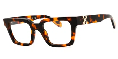 Off-white Style 21 6000 Men's Glasses Tortoiseshell Size 50 - Free Lenses - Blue Light Block Available In Brown