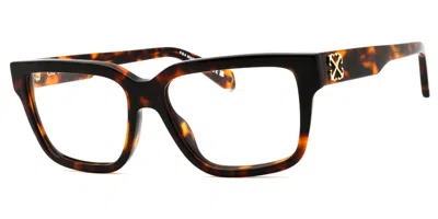 Off-white Style 7m 1600 Blue-light Block Men's Glasses Tortoiseshell Size 56 - Free Lenses - Blue Light Block  In Multi