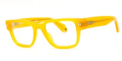 Off-white Style 7v 1800 Men's Glasses Yellow Size 52 - Free Lenses - Blue Light Block Available