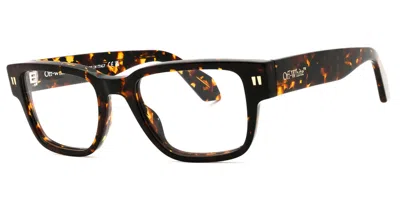 Off-white Style 7v 6000 Men's Glasses Tortoiseshell Size 52 - Free Lenses - Blue Light Block Available In Brown
