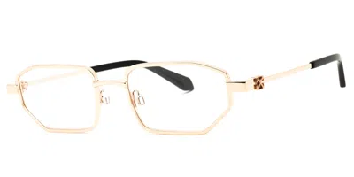 Off-white Style 89 7600 Men's Glasses Gold Size 53 - Free Lenses - Blue Light Block Available
