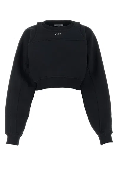 Off-white Style Sweatshirt In Blackwhit