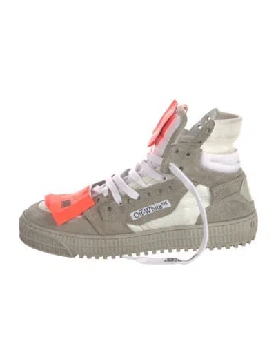 Pre-owned Off-white Suede Athletic Sneakers In Gray