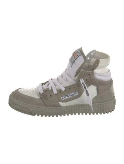 Pre-owned Off-white Suede Athletic Sneakers In Grey