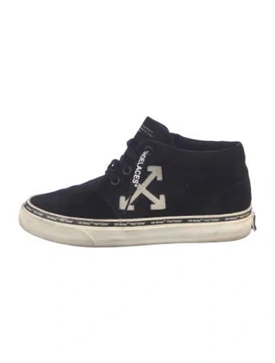 Pre-owned Off-white Suede Printed Sneakers In Blue