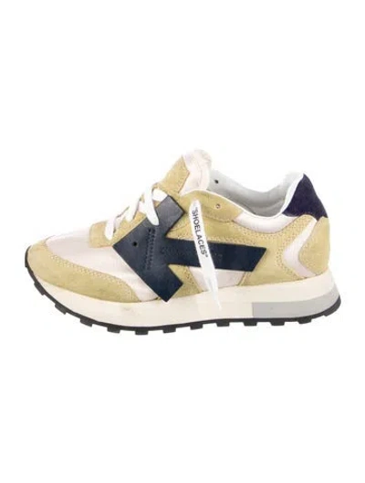 Pre-owned Off-white Suede Printed Sneakers In Neutral