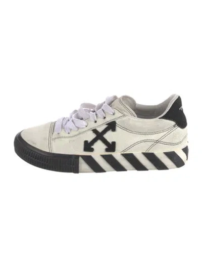 Pre-owned Off-white Suede Printed Sneakers In Neutral
