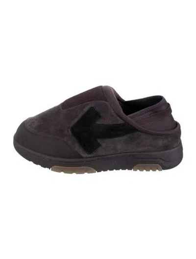 Pre-owned Off-white Suede Sneakers In Gray