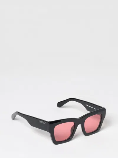 Off-white Shiny Black Acetate Sunglasses In Multi