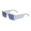 Off-white Rectangular Sunglasses In White