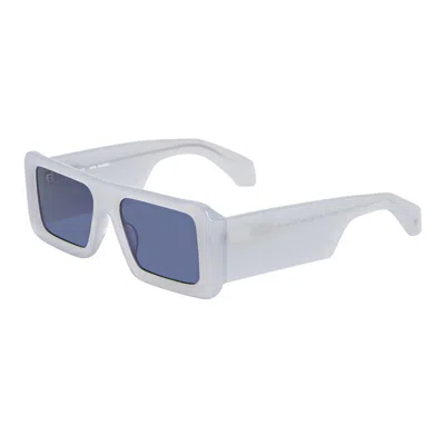 OFF-WHITE SUNGLASSES SQUARE FULL RIM, TEAL FRAME AND DARK GREY LENS OERI140TROY5907