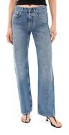 Off-white Susy Jeans Light Medium Blue In Blue