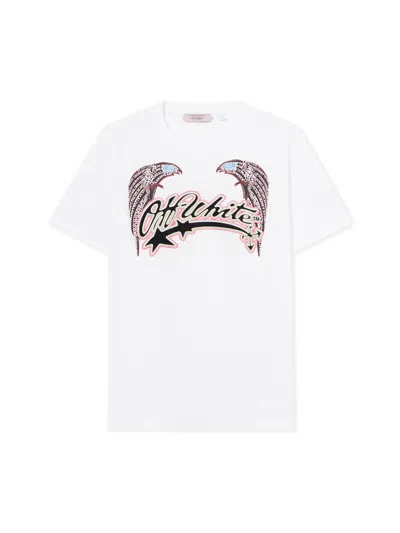 Off-white Swarovski Crystal-embellished Graphic-print T-shirt In White